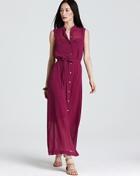 Keep your cool in this DKNYC dress boasting floor-sweeping fuchsia set off with flashes of liquid silver. Style with strappy sandals for bohemian elegance. Keep your cool in this DKNYC dress boasting floor-sweeping fuchsia set off with flashes of liquid silver. Style with strappy sandals for bohemian elegance.