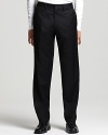 BOSS Black offers up a sleek, flat-front dress pant in soft wool.