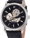 Stuhrling Original Men's 1076.33151 Classic Delphi Acheron Automatic Skeleton Black Leather Strap Watch