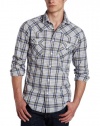 Ben Sherman Men's Long Sleeve Fancy Gingham Western Shirt