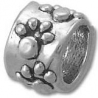Dog Paw Print Solid 925 Sterling Silver Bead fits European Charm Bracelet Dog Paw Print Solid 925 Sterling Silver Bead fits European Charm Bracelet