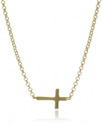 Dogeared Jewels and Gifts Whispers Gold-Plated Sterling Silver Cross Necklace, 18 Dogeared Jewels and Gifts Whispers Gold-Plated Sterling Silver Cross Necklace, 18