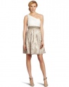 Eliza J Women's One-Shoulder Twofer With Jacquard Party Dress