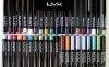 NYX Cosmetics Slim Pencil Eyeliner Glitter Eyeliner Pencil 40pc (All 40 Colors) with Free 2 in 1 Pencil Sharpner