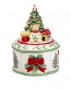 Spode Christmas Tree Sculpted Christmas Tree Shaped Covered Box, 7-Inch