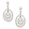 Studio 925 Metropolitan Oval Diamond CZ Sterling Silver Earrings