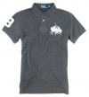 Polo Ralph Lauren Custom Fit Dual Match Polo Shirt (Medium, Gents Grey Heather)