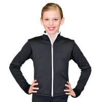 ChloeNoel Black White Zip Ice Skate Jacket Adult M ChloeNoel Black White Zip Ice Skate Jacket Adult M