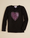 Just like your little girl, this cute top from Sofi is all heart.