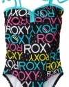 Roxy Kids Girls 2-6X Roxy Teenie Wahine Bandeau 1 Piece Swimsuit, New Black, 4