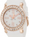 Juicy Couture Women's 1900886 Hrh White Embossed Jelly Strap Watch