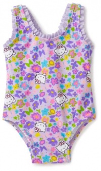 Hello Kitty Baby-girls Infant Garden Party One Piece Swimsuit, Purple, 12 Months Hello Kitty Baby-girls Infant Garden Party One Piece Swimsuit, Purple, 12 Months