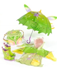 Even fairies need a place to store their necessities. This backpack is made of sturdy PVC to protect her possessions in the wind and rain. Braided straps on the sides and petal details add cute accents. Even fairies need a place to store their necessities. This backpack is made of sturdy PVC to protect her possessions in the wind and rain. Braided straps on the sides and petal details add cute accents.