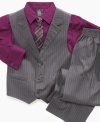 Hello handsome! This Sean John 4 piece suit will make your little guy a sweet stand-out.