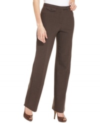 For a chic and sleek look, snag JM Collection's straight leg plus size pants, enhanced by a built-in slimming panel-- they're an Everyday Value! For a chic and sleek look, snag JM Collection's straight leg plus size pants, enhanced by a built-in slimming panel-- they're an Everyday Value!
