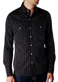 True Religion Brand Jeans Men's Mick Western Shirt Black-2XL True Religion Brand Jeans Men's Mick Western Shirt Black-2XL