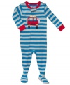 He'll be ready to be the hero in any dream with this fun fire-engine footed coverall from Carter's.