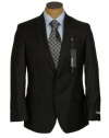 Kenneth Cole Mens 2 Button Black Gray Check Slim Fit Sport Coat Jacket- Size 40S