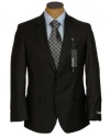 Kenneth Cole Mens 2 Button Black Gray Check Slim Fit Sport Coat Jacket- Size 40S