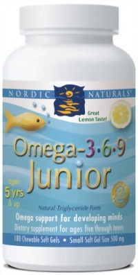 Nordic Naturals - Omega 3-6-9 Junior Lemon, 180 softgels Nordic Naturals - Omega 3-6-9 Junior Lemon, 180 softgels