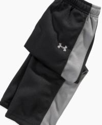 Your little athlete will feel cozy and look cool in these Under Armour track pants. Your little athlete will feel cozy and look cool in these Under Armour track pants.