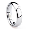 Tungsten Carbide Men's Plain Dome Wedding Band Ring Sz 15.0