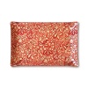 A bright floral print with hand-applied gold foil lends a dramatic touch to this resplendent glass tray from Fringe.