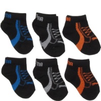 Puma Kids Socks for Boys 6 Pack Low Cut (Baby-4T) Black/ Blue, 12-24 Months Puma Kids Socks for Boys 6 Pack Low Cut (Baby-4T) Black/ Blue, 12-24 Months