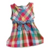 GUESS Kids Girls Sleeveless Plaid Dress with Bloomers (0 , PLAID (3/6M)