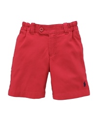Crafted from mid-weight cotton twill, a traditional silhouette is lent vintage character with a semi-elastic waistband and a rear patch pocket for old-school varsity appeal. Crafted from mid-weight cotton twill, a traditional silhouette is lent vintage character with a semi-elastic waistband and a rear patch pocket for old-school varsity appeal.