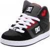 DC Kids Rebound Skate Shoe (Little Kid/Big Kid),Black/Battleship/Athletic Red,3 M Little Kid