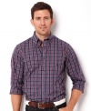 Tasteful and appealing is this plaid shirt by Nautica. Its also wrinkle resistant to keep them looking smooth all day.