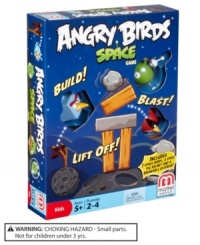 Build, blast and lift off with an exciting skill-and-action game from Mattel based on the best-selling digital app, Angry Birds in Space. Build, blast and lift off with an exciting skill-and-action game from Mattel based on the best-selling digital app, Angry Birds in Space.