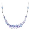 Sterling Silver Multicolor Crystal Necklace Made with Swarovski Elements