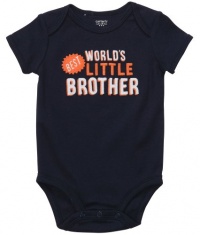 Carters World's Best Little Brother Bodysuit NAVY 6 Mo Carters World's Best Little Brother Bodysuit NAVY 6 Mo