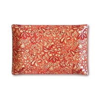 A bright floral print with hand-applied gold foil lends a dramatic touch to this resplendent glass tray from Fringe. A bright floral print with hand-applied gold foil lends a dramatic touch to this resplendent glass tray from Fringe.