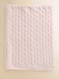 The essence of pampered luxury, crafted in four-ply cashmere with a baby-soft touch and corded detail. A thoughtful gift for their first holiday and sure to become an instant family heirloom. 32 X 38 Four-ply cashmere; dry clean Imported The essence of pampered luxury, crafted in four-ply cashmere with a baby-soft touch and corded detail. A thoughtful gift for their first holiday and sure to become an instant family heirloom. 32 X 38 Four-ply cashmere; dry clean Imported