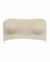 Seamless and strapless so she won't have to worry about standing out, this comfy bandeau bra can also be worn with straps. Seamless and strapless so she won't have to worry about standing out, this comfy bandeau bra can also be worn with straps.