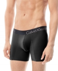 This boxer brief from Calvin Klein flexes its muscles with a bold, body-defining fit and microfiber stretch fabric to keep you supported from the office to the gym and beyond. This boxer brief from Calvin Klein flexes its muscles with a bold, body-defining fit and microfiber stretch fabric to keep you supported from the office to the gym and beyond.