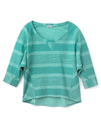 A baja for the beach - or for when she's just daydreaming about it. With drapey, on-trend batwing sleeves and allover tonal stripes. A baja for the beach - or for when she's just daydreaming about it. With drapey, on-trend batwing sleeves and allover tonal stripes.