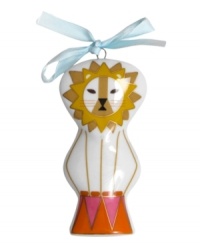 From the big top to the top of your tree, Jonathan Adler's circus lion will be the star attraction at every holiday in glossy green and white porcelain. From the big top to the top of your tree, Jonathan Adler's circus lion will be the star attraction at every holiday in glossy green and white porcelain.