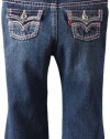 Levi's Baby Girls Taylor Thick Stitch Bootcut, BLUE WONDER, 18 Months