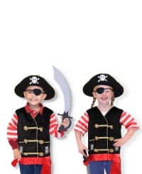 Yo ho ho and a costume for fun! Every young pirate will be ready for adventures on the high seas with this dramatic role play outfit and accessories. Yo ho ho and a costume for fun! Every young pirate will be ready for adventures on the high seas with this dramatic role play outfit and accessories.