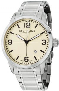 Stuhrling Original Men's 449B.331115 Aviator Tuskegee Elite Swiss Quartz Date Stainless Steel Bracelet Watch Stuhrling Original Men's 449B.331115 Aviator Tuskegee Elite Swiss Quartz Date Stainless Steel Bracelet Watch