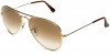Ray-Ban RB3025 Aviator Large Metal  Non-Polarized Sunglasses,Gold Frame/Brown Fade Gradient Lens,58 mm