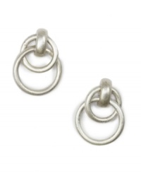 Mix it up with twisted hoops, from Jones New York. Crafted from silver-plated mixed metal. Approximate drop: 3/4 inch. Mix it up with twisted hoops, from Jones New York. Crafted from silver-plated mixed metal. Approximate drop: 3/4 inch.