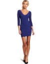 BCBGeneration Women's Long Sleeve V-Neck Dress