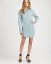 Inspired by your favorite button-down staple, this flirty shirtdress has a point collar, button front and ultra-short silhouette. Point collarButton frontLong sleevesButtoned cuffsHi-low hemAbout 31 from shoulder to hemTencel®Machine washImportedModel shown is 5'9 (175cm) wearing US size Small.