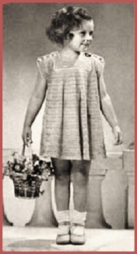 CHILD'S CROCHETED DRESS - Vintage crochet pattern from the Mid-1900's (SIZE 2-4 Years) CHILD'S CROCHETED DRESS - Vintage crochet pattern from the Mid-1900's (SIZE 2-4 Years)