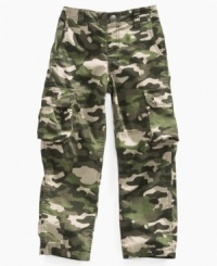 Always a standout style, these camouflage cargo pants from Greendog will carry his look throughout the weekend. Always a standout style, these camouflage cargo pants from Greendog will carry his look throughout the weekend.